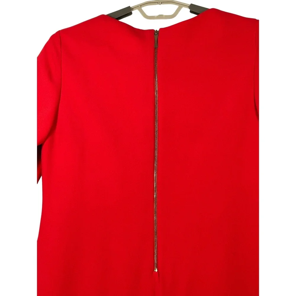 Kate Spade New York Womens Flounce Hem Dress 8 Quiet Luxury Holiday Feminine Red